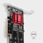 AXAGON PCIe 2x NVMe M.2 kontrolieris | PCEM2-ND - Image 5