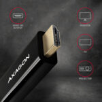 AXAGON | Aktīvais kabelis | DisplayPort uz HDMI | 1,8 m - Image 3