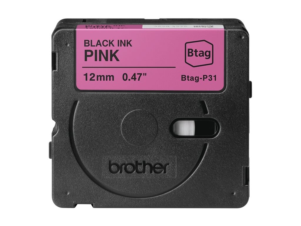 oriģināls-83231.jpg Brother BTAG-P31 | Melns uz rozā fona | Btag - Image 1
