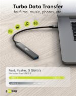 Goobay Slim 4 portu USB centrmezgls, USB-C uz USB-C/USB-A, 5 Gbit/s | 74459 - Image 5