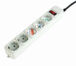 Gembird SPG3-B-6C surge protector, 5 sockets, 6ft - Image 3