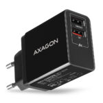 AXAGON divkāršais sienas lādētājs 240V/2x USB porti QC3.0/AFC/FCP un 5V-1.2A, 24W | ACU-QS24
