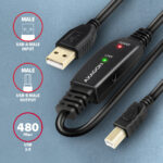 AXAGON USB repeater cable, 10 m | ADR-210B | USB Type A - USB Type B - Image 2