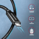AXAGON Data and charging USB4 Gen 3x2 cable, 1 m | BUCM3-CM15AB | USB Type C - USB Type C - Image 6