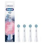Oral-B | Maināmas zobu birstes galviņas | iO Gentle Care | Galviņas | Pieaugušajiem | Iekļauto zobu birstes galviņu skaits: 4 | Zobu tīrīšanas režīmu skaits Neattiecas | Balts