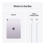 Apple | iPad Air | 11  | Purple | IPS | 2360 x 1640 pixels | Apple M3 | 8 GB | 512 GB | Wi-Fi | Front camera | 12 MP | Rear camera | 12 MP | Bluetooth | 5.3 | iPadOS | USB-C charging cable