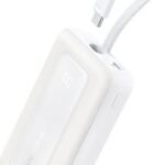 Anker Power Bank, Built-In USB-C Cable, 30W | A1688H21 | 10000 mAh | White