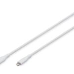 Digitus Lightning silicone connection cable, USB-C - Lightning, 1m | AK-600110-010-W