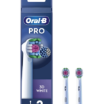 Oral-B | Nomaināmas zobu birstes galviņas | PRO 3D White uzpilde | Galviņas | Nav piemērojams | Komplektā iekļauto birstes galviņu skaits: 2