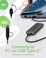 Raidsonic | Корпус для M.2 NVMe и SATA SSD с разъемом USB Type-C | IB-1808MCT-CU31 — изображение 6