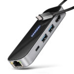 AXAGON USB-C 5Gbps GLASS 6in1 centrmezgls | HMC-6GLN