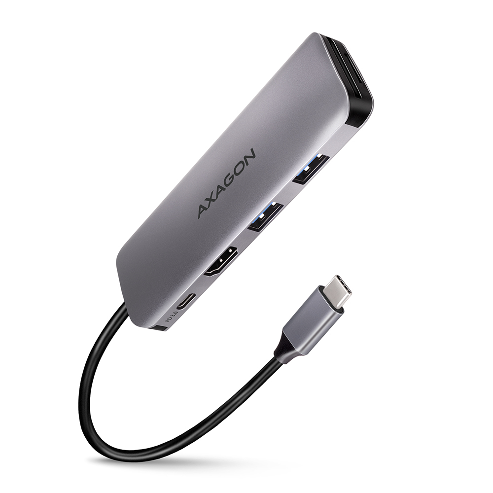 original-99081.jpg AXAGON SuperSpeed USB-C COMBO 5in1 Hub | HMC-5 - Image 1