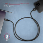 AXAGON Data and power suply cable, 1 m | BUMM3-CM10AB | USB Type C to USB Type Micro-B - Image 4