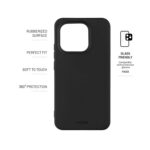 Fiksēts stāsts | Aizmugurējais vāciņš | Xiaomi | 15T | Gumijots | Melns - Image 2