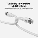 Hyper HyperJuice USB-C Silicone Charging Cable, 1.5 m, White | HJ4011WHGL - Image 4
