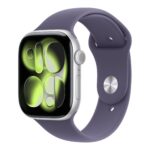 Apple Watch Series 11 GPS 46mm Silver Aluminium Case with Purple Fog Sport Band - M/L | Apple