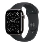 Apple Watch Series 11 GPS + Cellular 46mm Slate Titanium Case with Black Sport Band - M/L | Apple