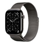 Apple Watch Series 11 GPS + Cellular 46mm Slate Titanium Case with Slate Milanese Loop - M/L | Apple