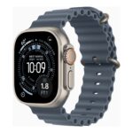 Apple Watch Ultra 3 GPS + Cellular 49mm Natural Titanium Case with Anchor Blue Ocean Band | Apple