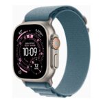 Apple Watch Ultra 3 GPS + Cellular 49mm Natural Titanium Case with Light Blue Alpine Loop - Medium | Apple