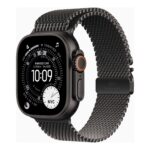 Apple Watch Ultra 3 GPS + Cellular 49mm Black Titanium Case with Black Titanium Milanese Loop - Medium | Apple