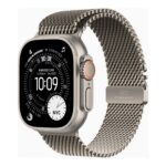 Apple Watch Ultra 3 GPS + Cellular 49mm Natural Titanium Case with Natural Titanium Milanese Loop - Medium | Apple