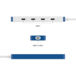 Hyper HyperDrive Flex 4 portu USB-C centrmezgls, balts/zils | HD5201BUGL - Image 6