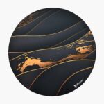 Arozzi Zona Round Floor Pad | Black/Gold - Image 2