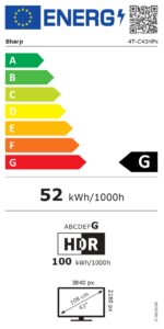 Sharp | 43HP6265E | 43 | Smart TV | Google TV | UHD | Black - Image 10