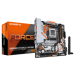 Gigabyte B850M FORCE WIFI6E (rev. 1.0) | Processor family AMD | Processor socket AM5 | DDR5 | Supported hard disk drive interfaces SATA, M.2 | Number of SATA connectors 4
