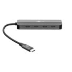 Goobay Slim 4 portu USB centrmezgls, USB-C uz USB-C, 10 Gbit/s, pelēks | 76565 - Image 3
