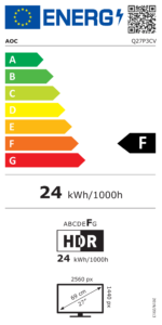 AOC | Q27P3CV | 27 | IPS | 100 Hz | 4 ms | 2560 x 1440 pikseļi | 350 cd/m² | HDMI pieslēgvietu skaits: 2 | Melns