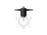 Philips Hue Festavia Globe Outdoor String Lights, 7m Extension | 30 W | Bluetooth, Zigbee - Image 4