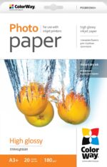 ColorWay Photo Paper, 20 sheets | 180 g/m² | A3+ | High Glossy