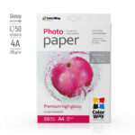 ColorWay fotopapīrs, 50 loksnes | 255 g/m² | A4 | Augstākās kvalitātes spīdīgs - Image 2