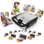 TEFAL | Sendviču tosters | SW854D | 700 W | Šķīvju skaits: 4 | Konditorejas izstrādājumu skaits: 2 | Melns/nerūsējošais tērauds