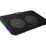 Genesis Laptop Cooler Cooling Pad Fury Gunbai G3 Fans, RGB LED Light, 2 USB, 14.1-17.3