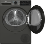 BEKO Dryer Machine | B5T89243M | Energy efficiency class C | Front loading | 9 kg | Heat pump | Digital | Depth 67 cm | Steam function | Black - Image 3