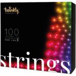 Twinkly|Strings viedās LED gaismas 100 RGB (daudzkrāsainas), 8 m, melns vads|RGB – vairāk nekā 16 miljoni krāsu