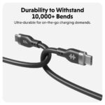 Hyper HyperJuice USB-C Silicone Charging Cable | HJ4011BKGL - Image 4