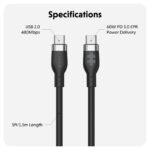 Hyper HyperJuice USB-C Silicone Charging Cable | HJ4011BKGL - Image 6