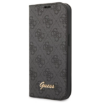 GUESS | Grāmatu maciņš | Apple | iPhone 14 Pro Max | Gumija/Silikons | Melns
