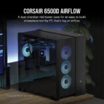 Corsair Dual Chamber datora korpuss | 6500D AIRFLOW | Melns | Vidēja izmēra tornis | ATX