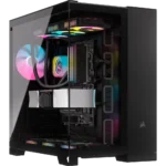 Corsair | Двухкамерный корпус для ПК | 6500X | Черный/Обсидиановый алюминий | Mid-Tower
