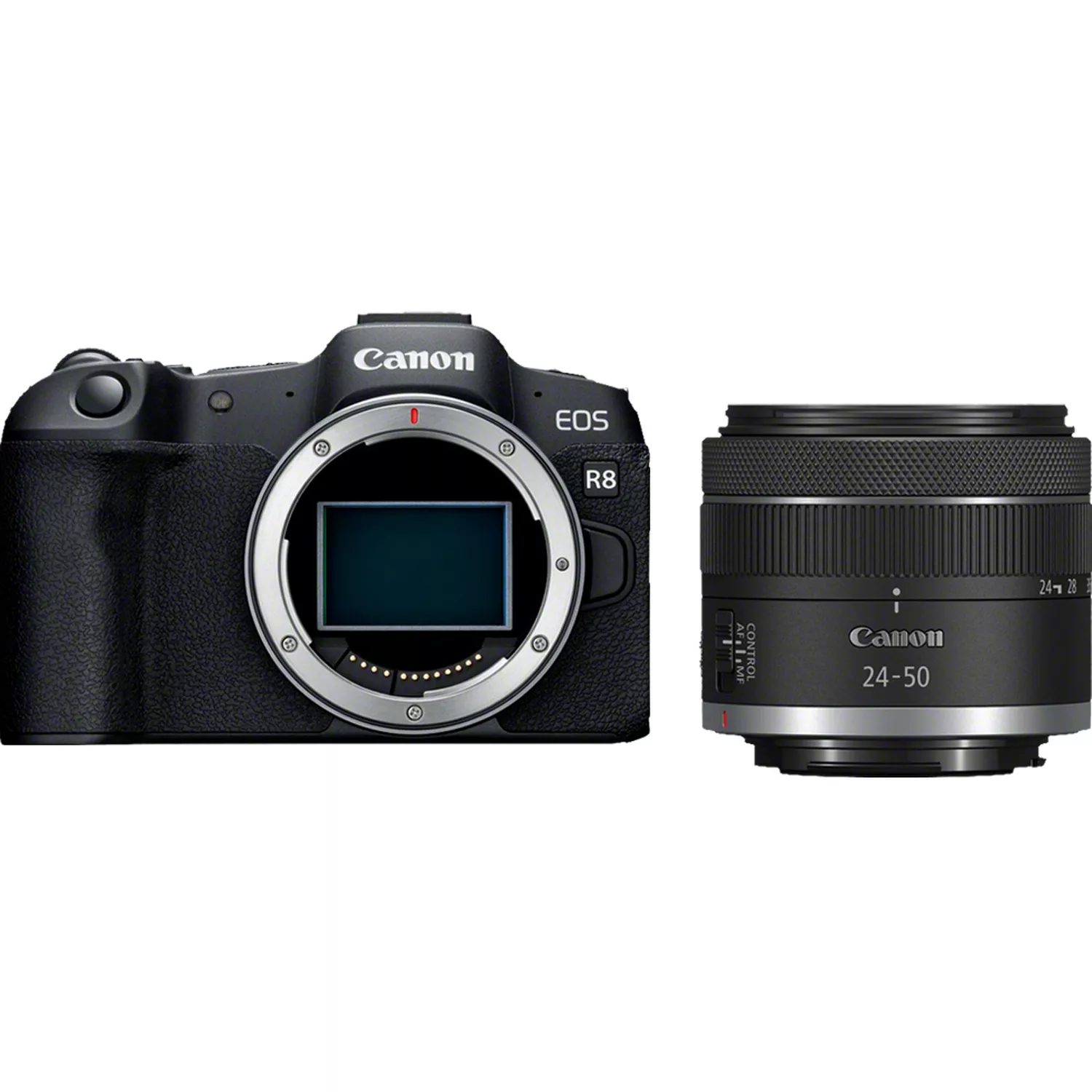 original-157 Canon | EOS R8 Body + RF 24-50mm F4.5-6.3 IS STM (AIP) | Megapixel 24.2 MP | Image stabilizer | ISO sensitivity (max) 102400 | Display diagonal 3 " | Wi-Fi | Video recording | Automatic, manual | CMOS - Image 1