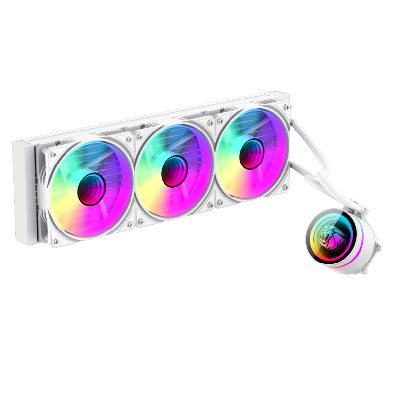 original-1739 Gamemax CPU Liquid Cooler | ICEBURG 360 INFINITY WH | White - Image 1