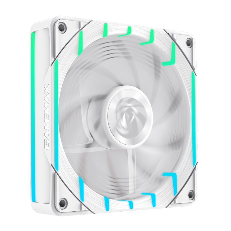original-1845 Gamemax Case Fan | TORNADO T12 ARGB-RW | White - Image 1