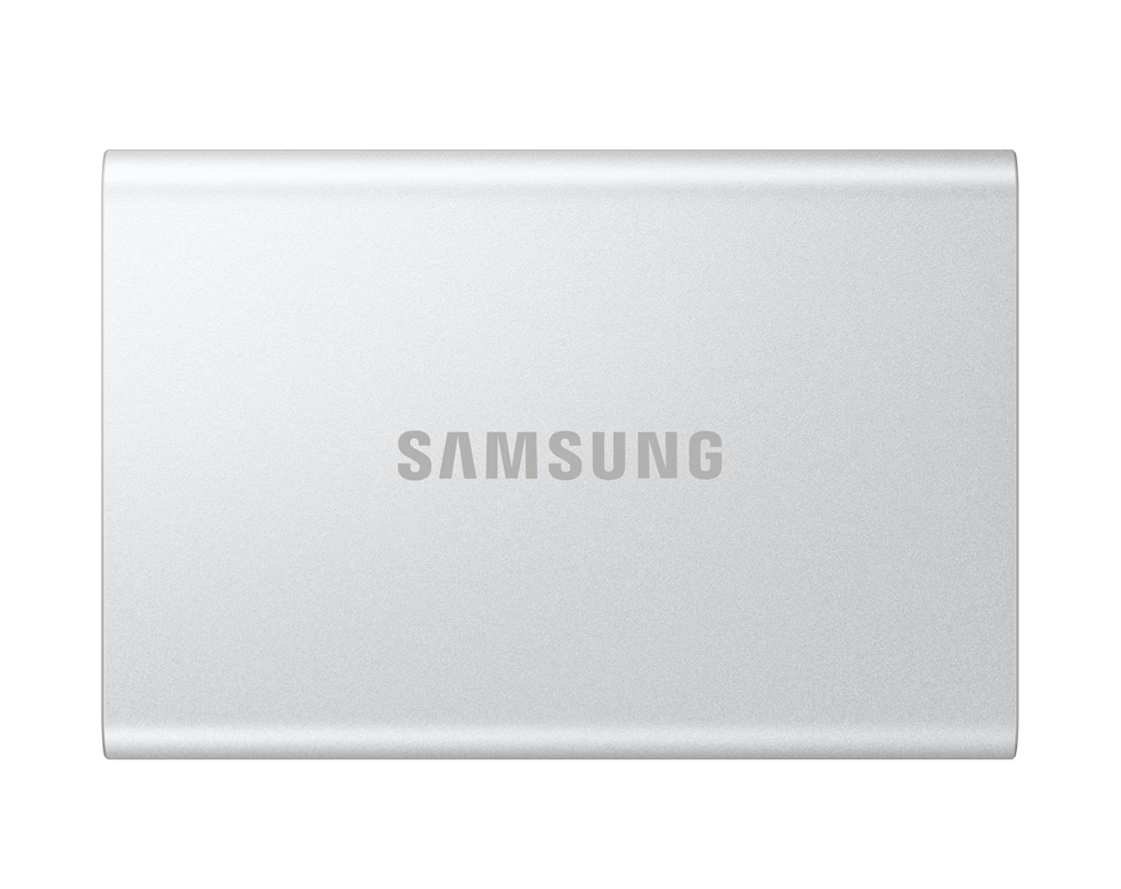 original-2132 Samsung SSD | T7 Resurrected | 2000 GB | USB 3.2 Gen 2 (10 Gb/s) | Sudraba krāsā - Image 1