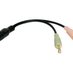 Logilink | Audio adapteris 3,5 mm stereo 4 kontaktu ligzda uz 2 x 3,5 mm stereo tēviņu | 4 kontaktu 3,5 mm stereo ligzda | 2 x 3 kontaktu stereo ligzda