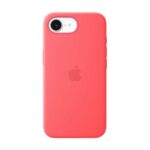 Apple iPhone 17e Silicone Case with MagSafe – Bright Guava | Apple